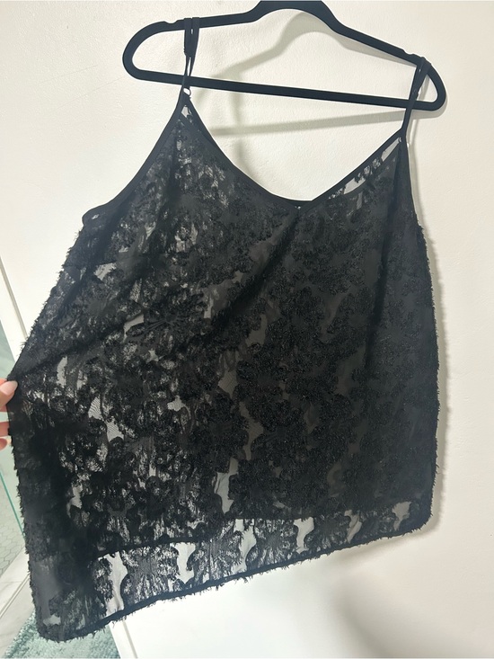 SHEIN Tops - SHEIN Black Textured Lace Curve Camisole 3XL
